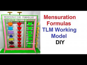 mensuration formulas maths tlm working model - diy | howtofunda | class 10 ‪@craftpiller‬