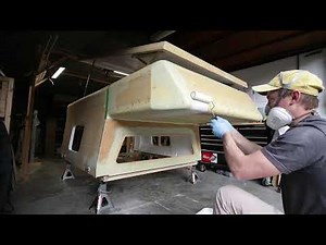 Spray gun results with Roll On Interlux Perfection Paint for Toyota Tacoma Camper!