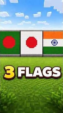 I have make 3 Asia's countries flag in Minecraft. #minecraftmap