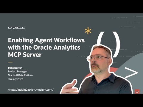 Developer Coaching - Enabling Agent workflows with the Oracle Analytics MCP Server