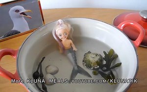 kluna tik假吃解压系列！！吃了一条“美人鱼”！