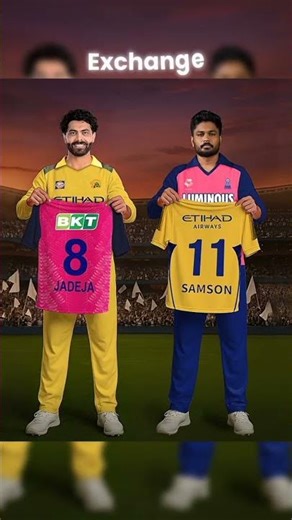 Jadeja & Sanju Samson exchange IPL team 😯 #shortvideo #cricket #ipl