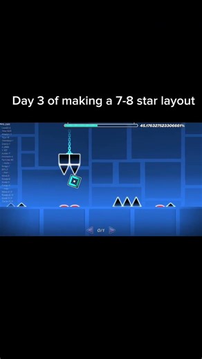 Day 3 of making a 7-8 star layout #geometrydash #gd #create