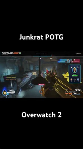 Junkrat POTG #overwatch2 #gaming #bsgaming #potg