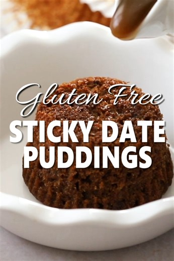 My Gluten-Free Sticky Date Puddings are an easy dessert and a guaranteed crowd-pleaser. Also known as Sticky Toffee Pudding, this rich, luxurious dessert is pure comfort food at its best! We top sweet date sponges with salted toffee sauce and serve with vanilla ice cream. You will love the juxtaposition of hot against cold! The full recipe is available at the link below, or comment SEND RECIPE and a direct recipe link will be sent to you in a message! https://itsnotcomplicatedrecipes.com/gluten-