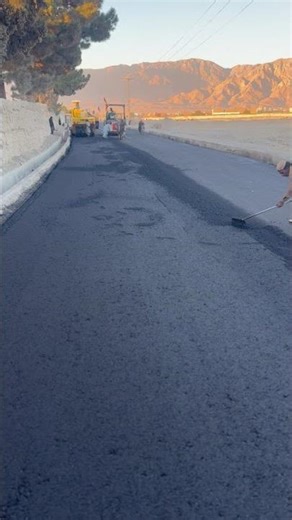 Asphalt Wearing Course | Paver Machine In Action