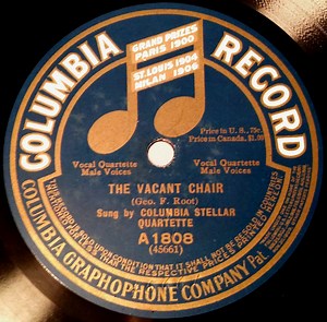 Columbia Stellar Quartette - The Vacant Chair / Tenting On The Old Camp Ground