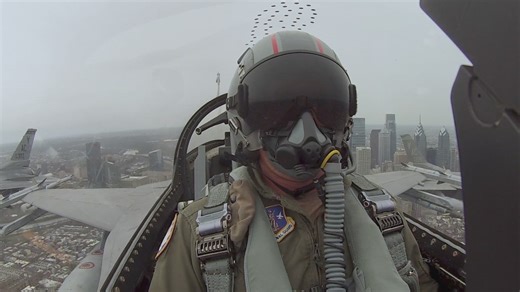 177th Fighter Wing  F-16C  Flyover for NFC Championship Game