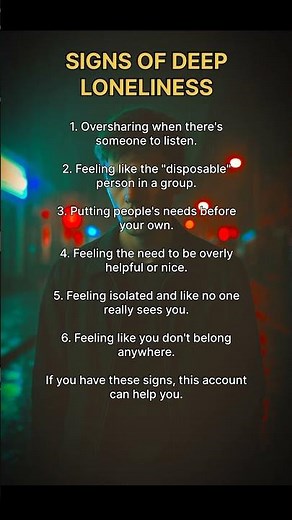 Signs of Deep Loneliness Psychology Facts