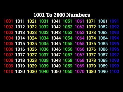 1001 to 2000 numbers ll 1001 to 2000 numbers learn by music on youtube💥😎