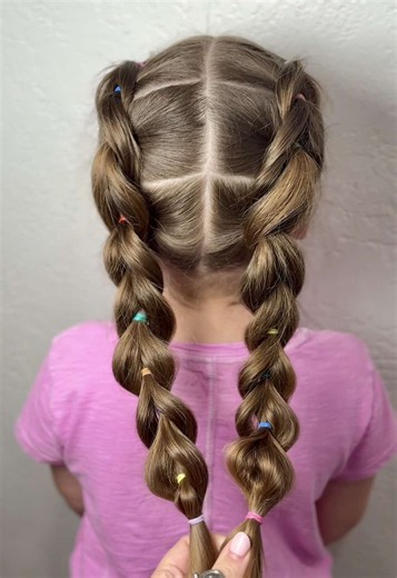 Colorful Dragon Braid Pigtails for Summer Fun
