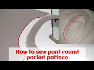 How to sew Pant Round pocket design | Side pocket | Round pocket pattern