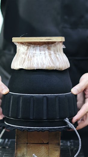 帽子職人 WATCH CAP FORM 型入れ作業