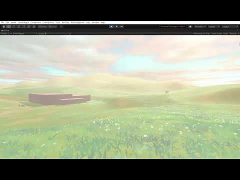 Unity URP Scene Demo (DrawMeshInstancedIndirect & Procedural Skybox & Cloud Shadow)