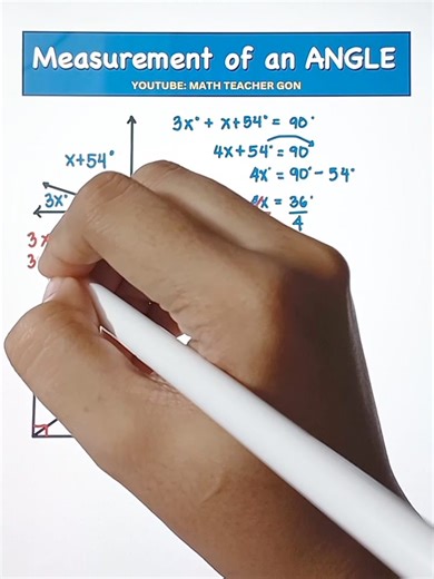 306K views · 3.4K reactions | Find the measurement of an angle‼️ #basicmath #mathtutor #mathtutorial #MathTrick #mathteachergon #mathhacks #mathematics #MathTutor #teachergon #math #mathreview #angles #geometry #measurementofanangle #rightangle | Ako si Teacher Gon | Facebook