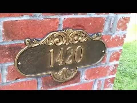 Installing a brick mailbox sign