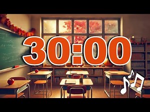 30 Minute Fall Countdown Timer for Classrooms with Relaxing Music 🎶🍂