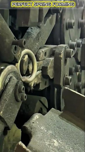 Satisfying Spring Coiling Machine in Action.