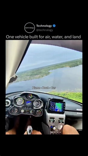 Technology | This amphibious aircraft operates as a plane, boat, and car by combining flight, marine, and road systems in one vehicle. Retractable... | Instagram