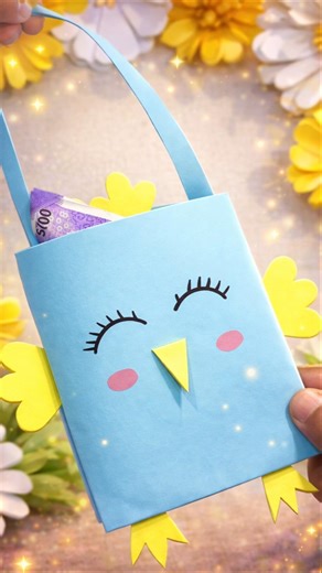 Paper purse craft ideas for kids #diy #art #shorts #youtubeshorts #viralvideo #tranding #kids
