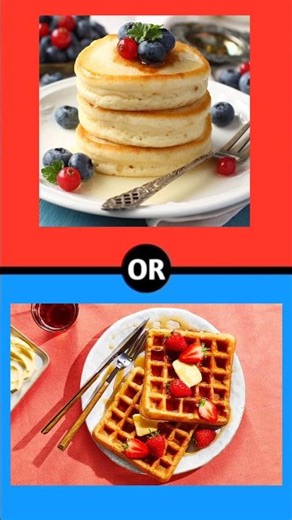 Pancakes or Waffles? 🥞 vs 🧇 #shorts #wouldyourather