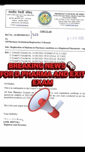 GPAT DISCUSSION CENTER | BIG UPDATE! 🚨 . . . . . . #ExitExamUpdate #DPharmanews #diplomaupdate #PharmaNews #Pharmacynotoficationdiploma #dpharmacybigupdate... | Instagram
