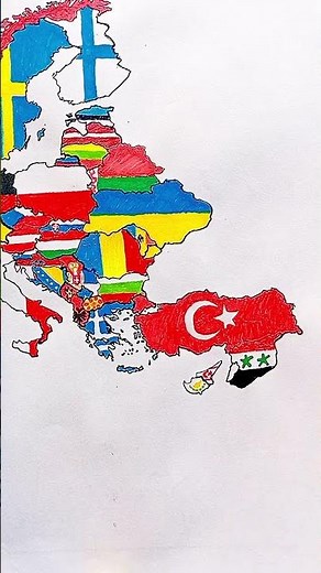 Draw Flag Map of Lebanon 🇱🇧 #lebanon
