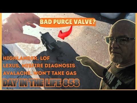 AVALANCHE P0455, CAN'T FILL GAS. LEXUS, MISFIRE P0302. DAY IN THE LIFE on flat rate 858.