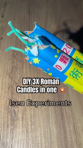 DIY 3X Roman Candles Fireworks #experiment #fireworks #crackers #firecracker #diy