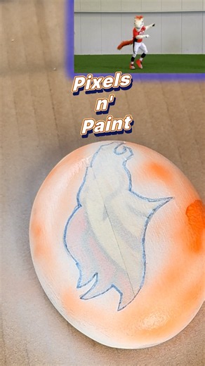 Painting Broncos’ Logo on a Rock!