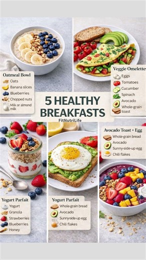 👉 Eat This for Breakfast! 5 Simple Healthy Meals That Actually Work #healthylifestyle