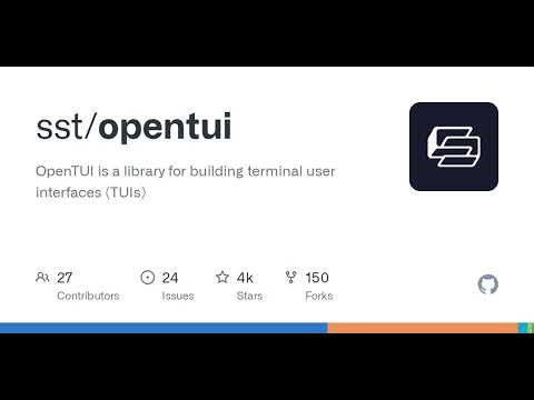 GitHub - sst/opentui: OpenTUI is a library for building terminal user interfaces (TUIs)
