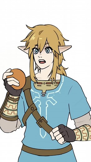 Fanart of Sidon and Link from The Legend of Zelda