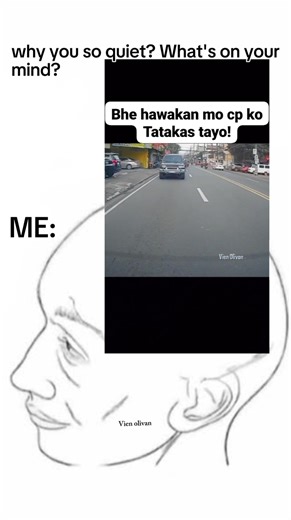 8.6K views · 52 reactions | kamote! Sa kalsada ang tingin hindi sa cellphone#funnyvideos #reelsviralシ #reelsvideoシ #funnyreels disclaimer: "No copyright infringement intended. I do not own the music or the video in this content. All rights belong to their rightful owners. This is for content purposes only." | Vien Olivan | Facebook