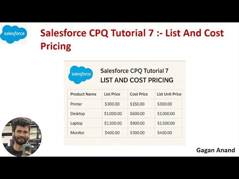 Salesforce CPQ Tutorial 7 :- List and Cost Pricing