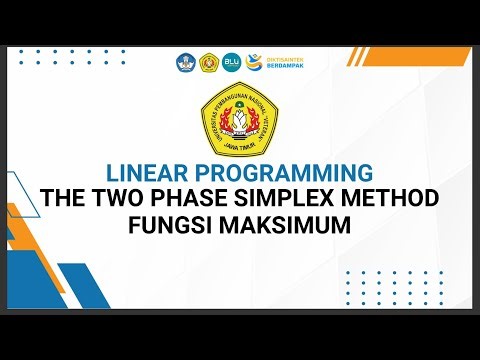 Linear Programming The Two Phase Simplex Method Fungsi Maksimum (Kelas A, Kel. 7) Ganjil 2025