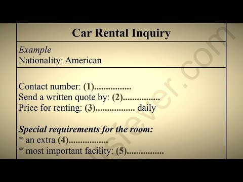 Car Rental Inquiry HD AUDIO 1080p LISTENING ielts