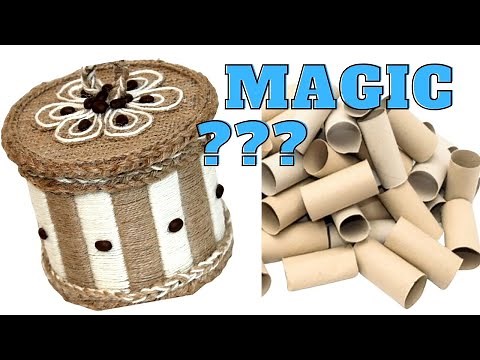 Creative Way to Recycle Empty Toilet Paper Rolls-DIY Basket! Best Out Of Waste!