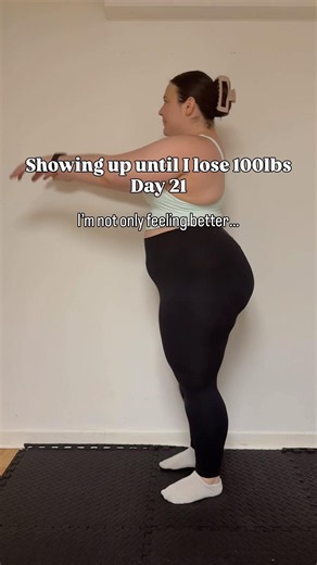 Showing up until I lose 100lbs Day 21 💪 #fitnessjourney