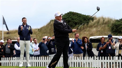 Did Donald Trump get caught cheating at golf in Scotland?