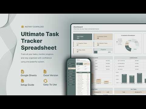 Ultimate Task Tracker Spreadsheet | Complete Tutorial - 2026 Updated Version