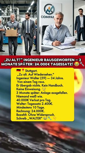 „ZU ALT!" INGENIEUR RAUSGEWORFEN – 3 MONATE SPÄTER: 24.000€ TAGESSATZ! 😂🔧