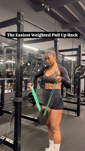 The EASIEST Weighted Pull Up Hack! #upperbodyworkout