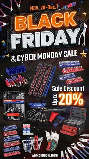 WORKPRO Black Friday is here!Nov 20–Dec 1 — top tools up to 20% off!🔥#workprotools #handtools