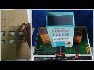Hospital model making with cardboard and paint | best out of waste | [2022] | ‪@SuhithArtsandCrafts‬
