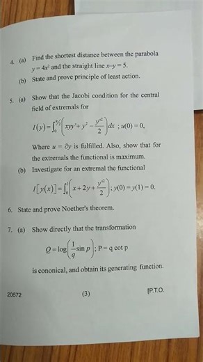 #hnb CALCULUS OF VARIATIONS third sem paper MSc #mathematics