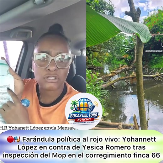 Se genera controversia tras una inspección de canal realizada en el corregimiento de Finca 66, donde participó la diputada Yesica Romero en conjunto con el Ministerio de Obras Públicas. Luego de esta acción, la representante del corregimiento, Yohannett López, difundió un video en redes sociales en el que manifestó no haber sido invitada a dicha inspección, pese a desarrollarse dentro de su jurisdicción. Esta situación ha desatado una disputa que rápidamente ha tomado fuerza en redes sociales, g