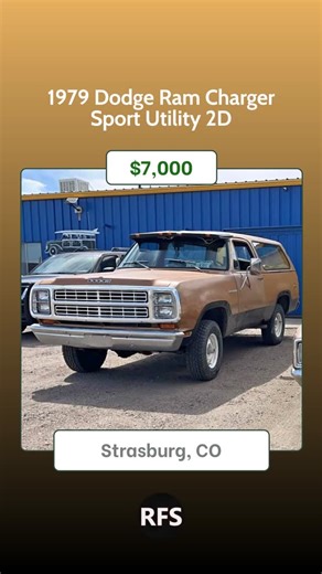 Ramcharger For Sale on Instagram: "New Listings on Ramcharger For Sale! 1.) 1979 Dodge Ram Charger Sport Utility 2D located in Strasburg, CO - $7,000 2.) 1989 Dodge Ramcharger LE 2WD 318/V8 Auto located in Tucson, AZ - $15,500 3.) 1992 Dodge Ram Charger RWD located in Whittier, CA - $20,000 4.) 1989 Dodge Ram Charger Sport Utility 2D located in Murfreesboro, TN - $8,000 To get more info on these Ramchargers / Trail Dusters and see more, visit the marketplace section on our website. #dodgeramchar