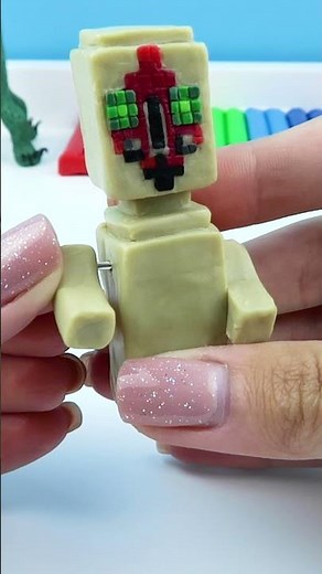 Sculpting SCP 173 in minecraft MOD made from polymer clay, sculpture timelapse. Tutorial #shorts