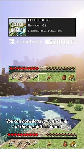 【MCPE】clear hotbar showcase！！ #bedrock #curseforge #mcpe #texturepack #minecraft